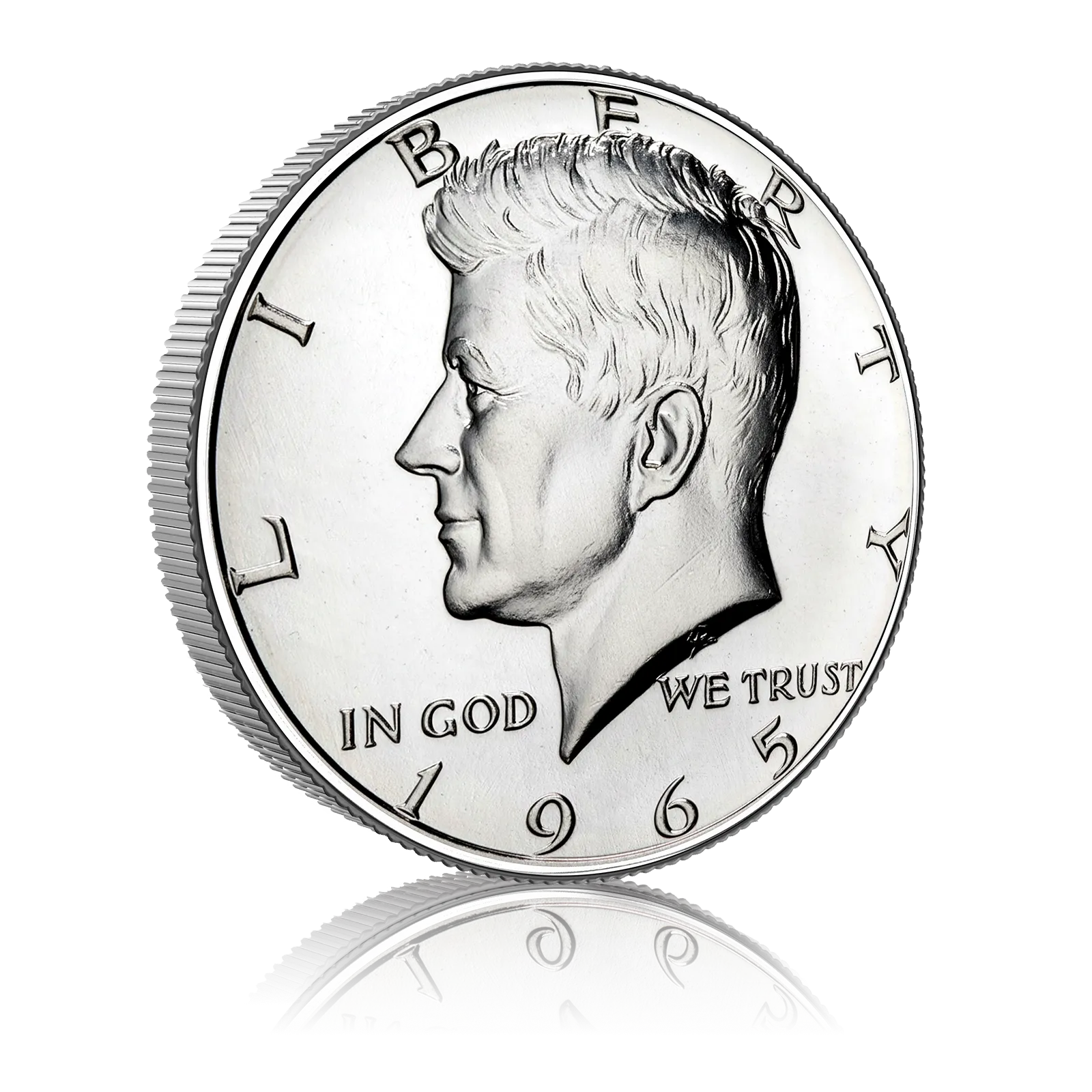 Kennedy US Half Dollar Silver Coin (1965) 4